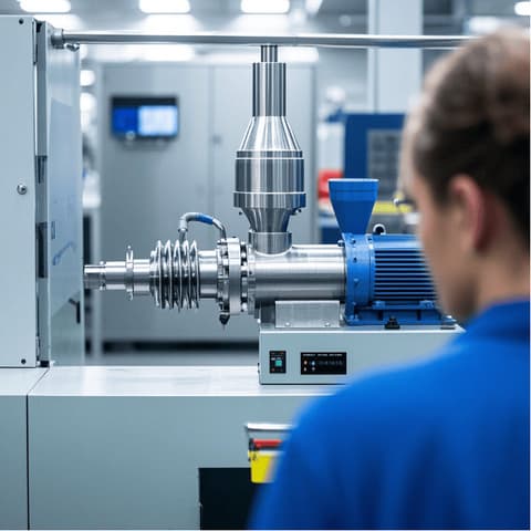 Conical twin screw extruder